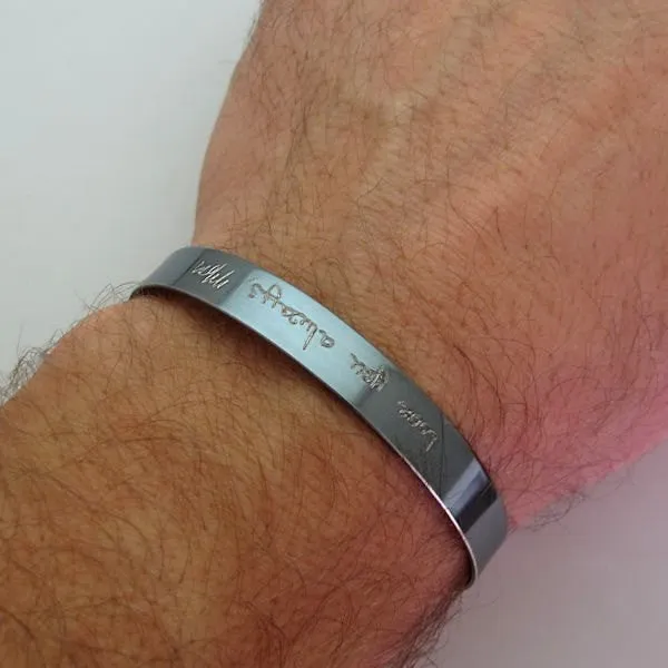 Custom Handwriting Engraved Bracelet