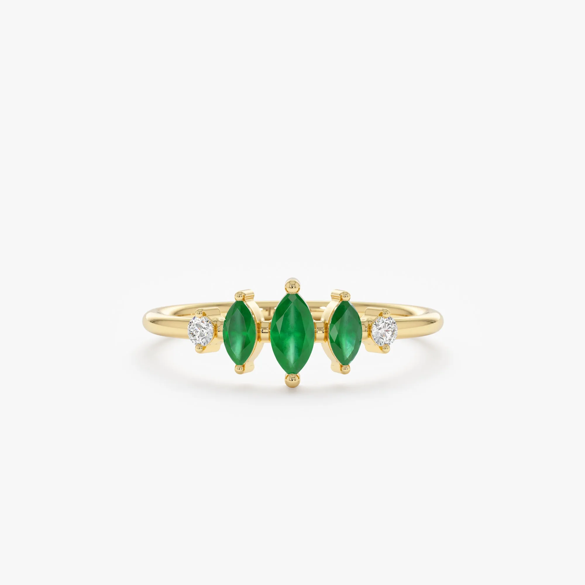 Diamond Emerald Tiara Ring, Imani