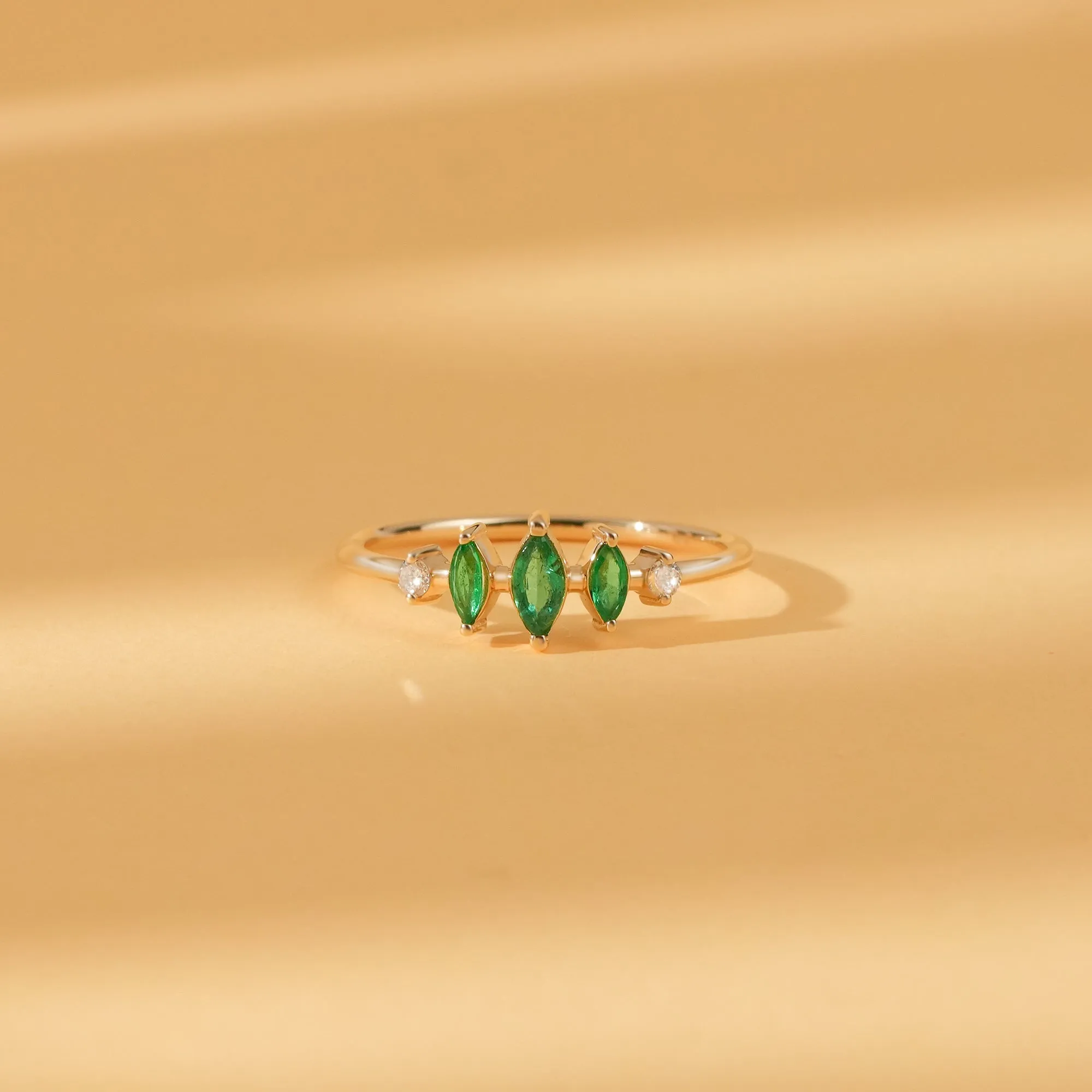 Diamond Emerald Tiara Ring, Imani