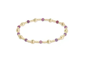 Dignity Sincerity Gemstone 4mm Bead Bracelet - Ruby