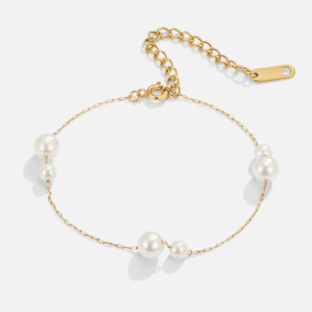 Elena Dainty Pearl Bracelet