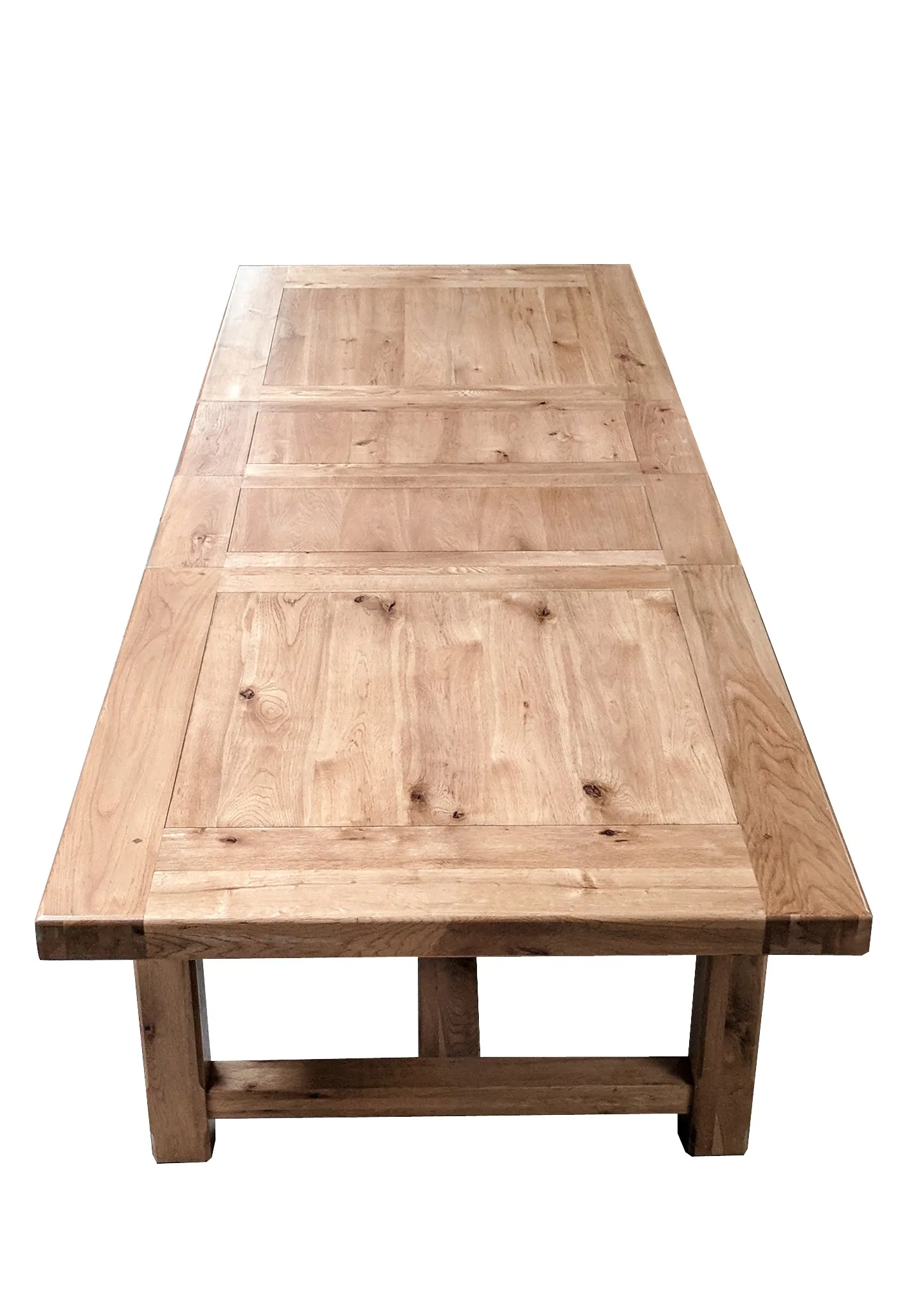 Empire Classic Grand solid oak extending dining table - Blonde oak range