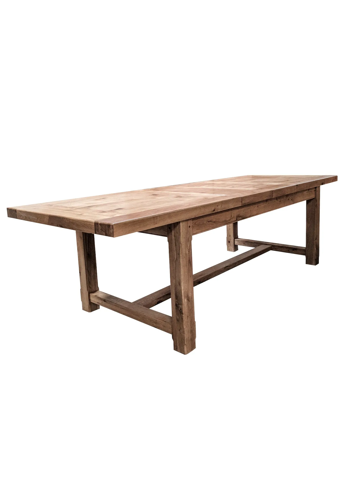 Empire Classic Grand solid oak extending dining table - Blonde oak range