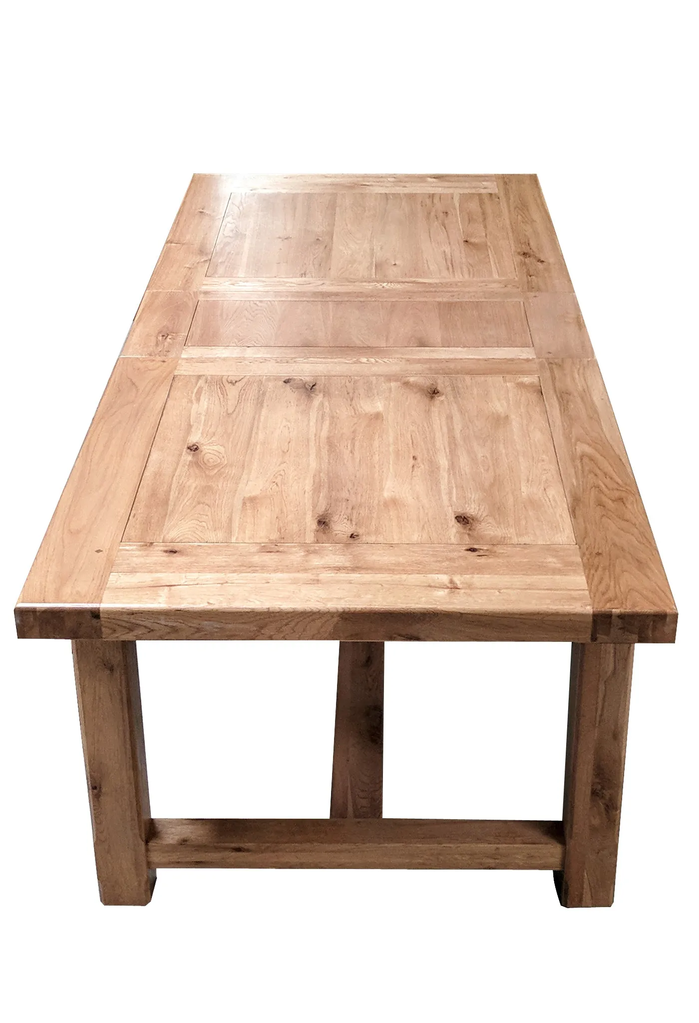 Empire Classic Grand solid oak extending dining table - Blonde oak range