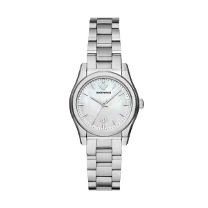 Emporio Armani Federica Stainless Steel Mother Of Pearl Quartz Ladies Watch