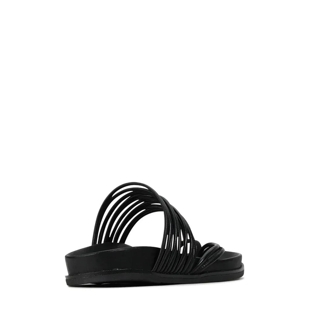 EOS Carmella Sandals in Black Leather