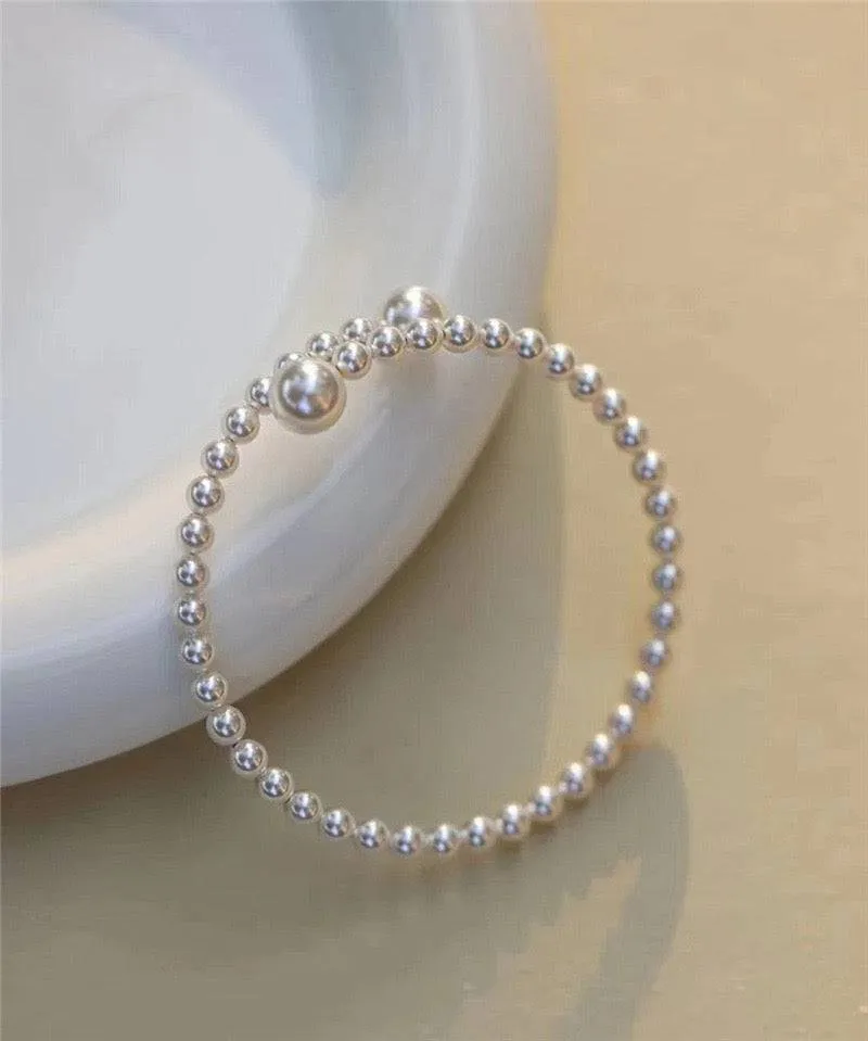 Eternal Embrace White Freshwater Pearl Bracelet