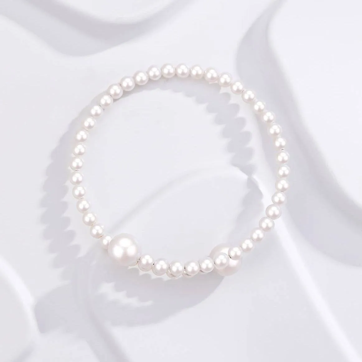 Eternal Embrace White Freshwater Pearl Bracelet