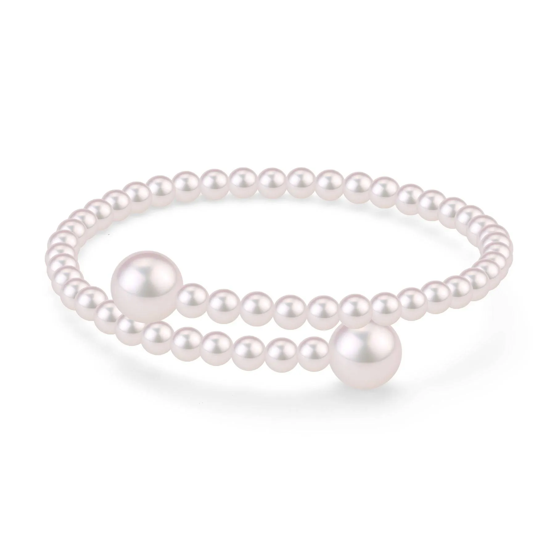 Eternal Embrace White Freshwater Pearl Bracelet