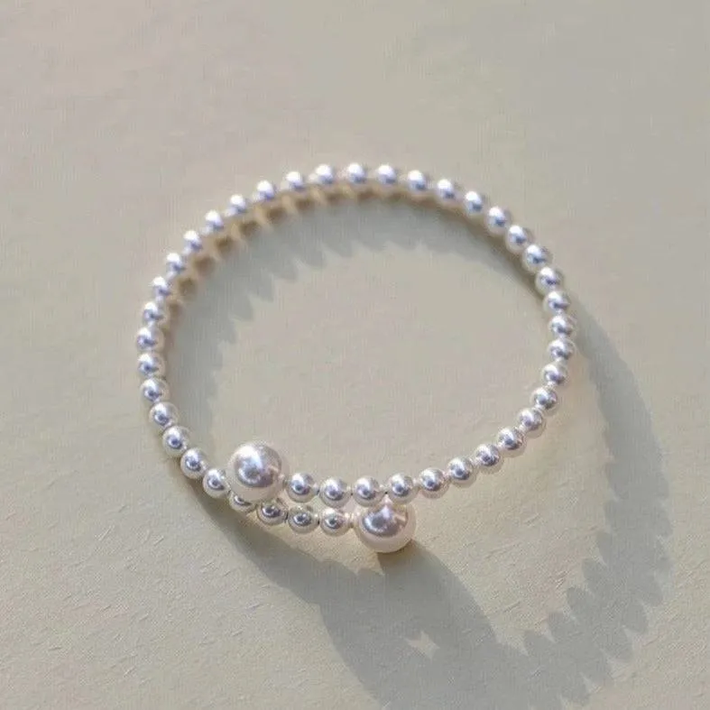 Eternal Embrace White Freshwater Pearl Bracelet