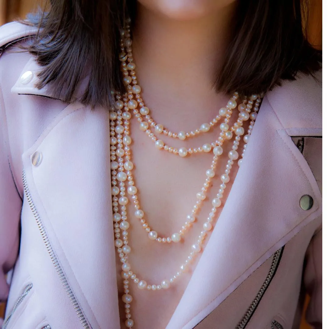 Eternal Pearl Necklace | Champagne