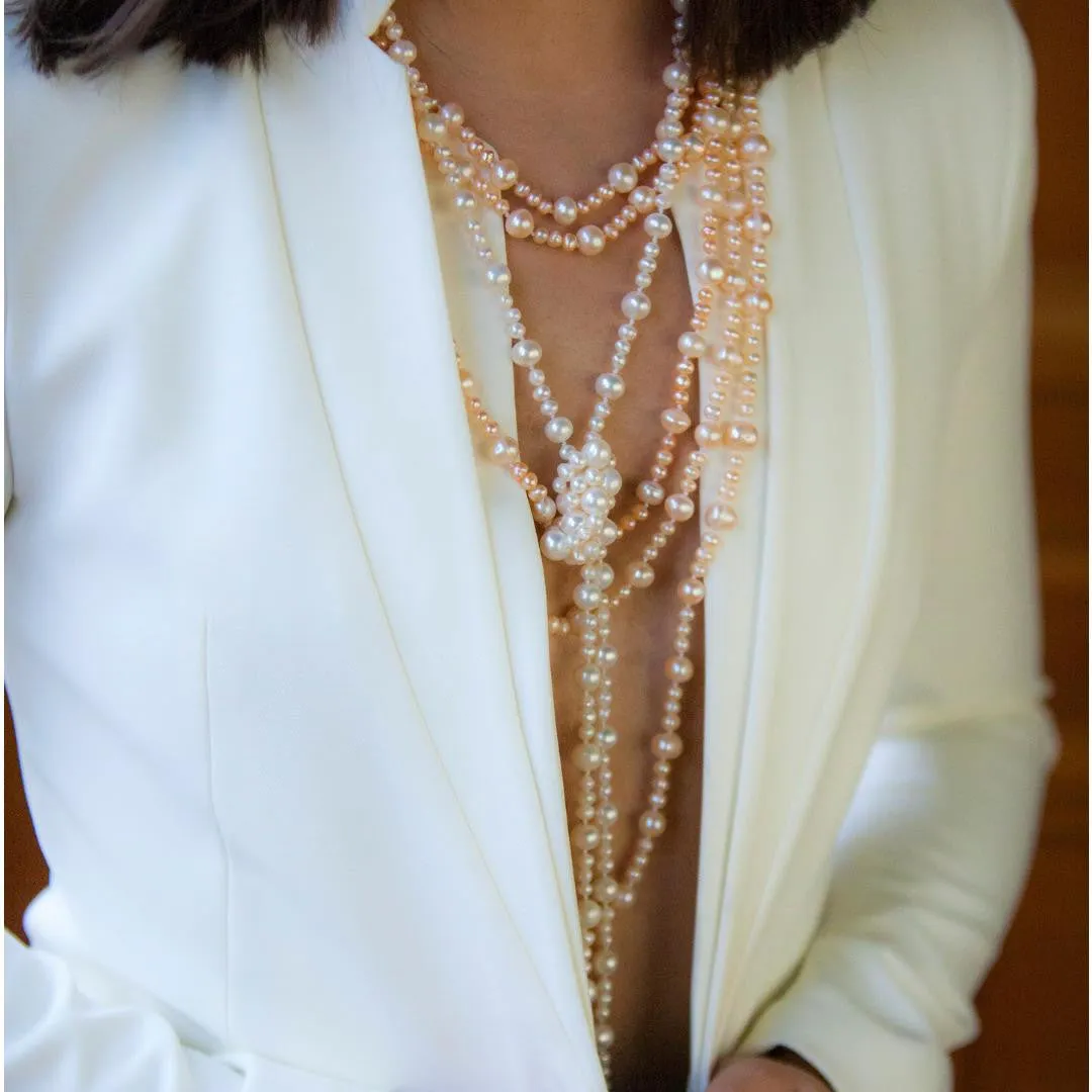 Eternal Pearl Necklace | Champagne