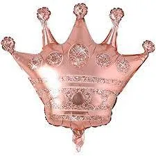 Foil Balloon Rose Gold Crown 3 Pcs 14inch