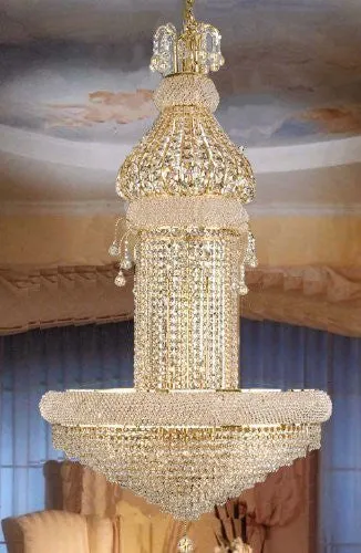 French Empire Crystal Chandelier Lighting H50" X W30" - F93-625/20