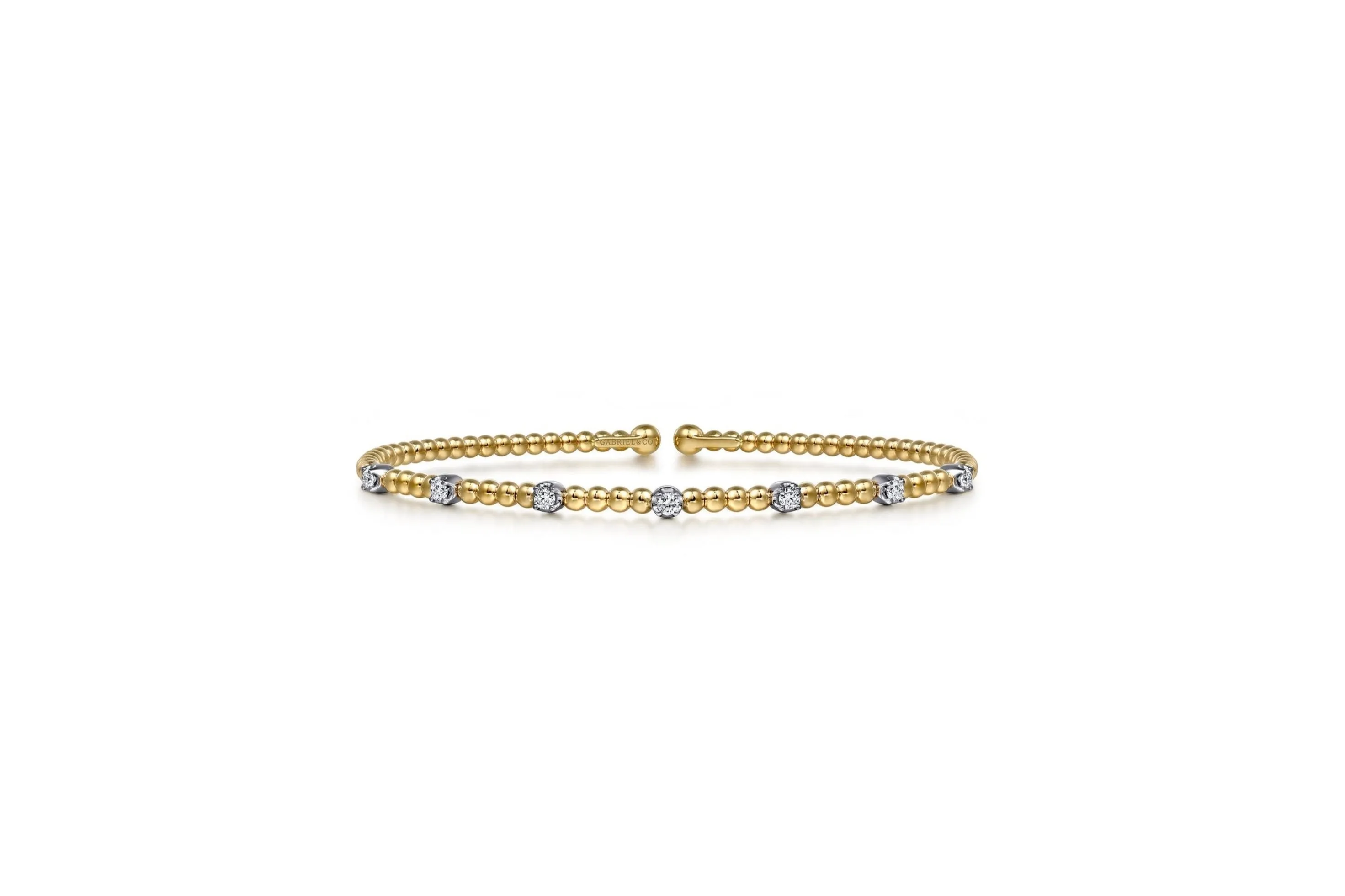 Gabriel & Co. Two-Tone 'Bujukan' Diamond Station Cuff Bracelet