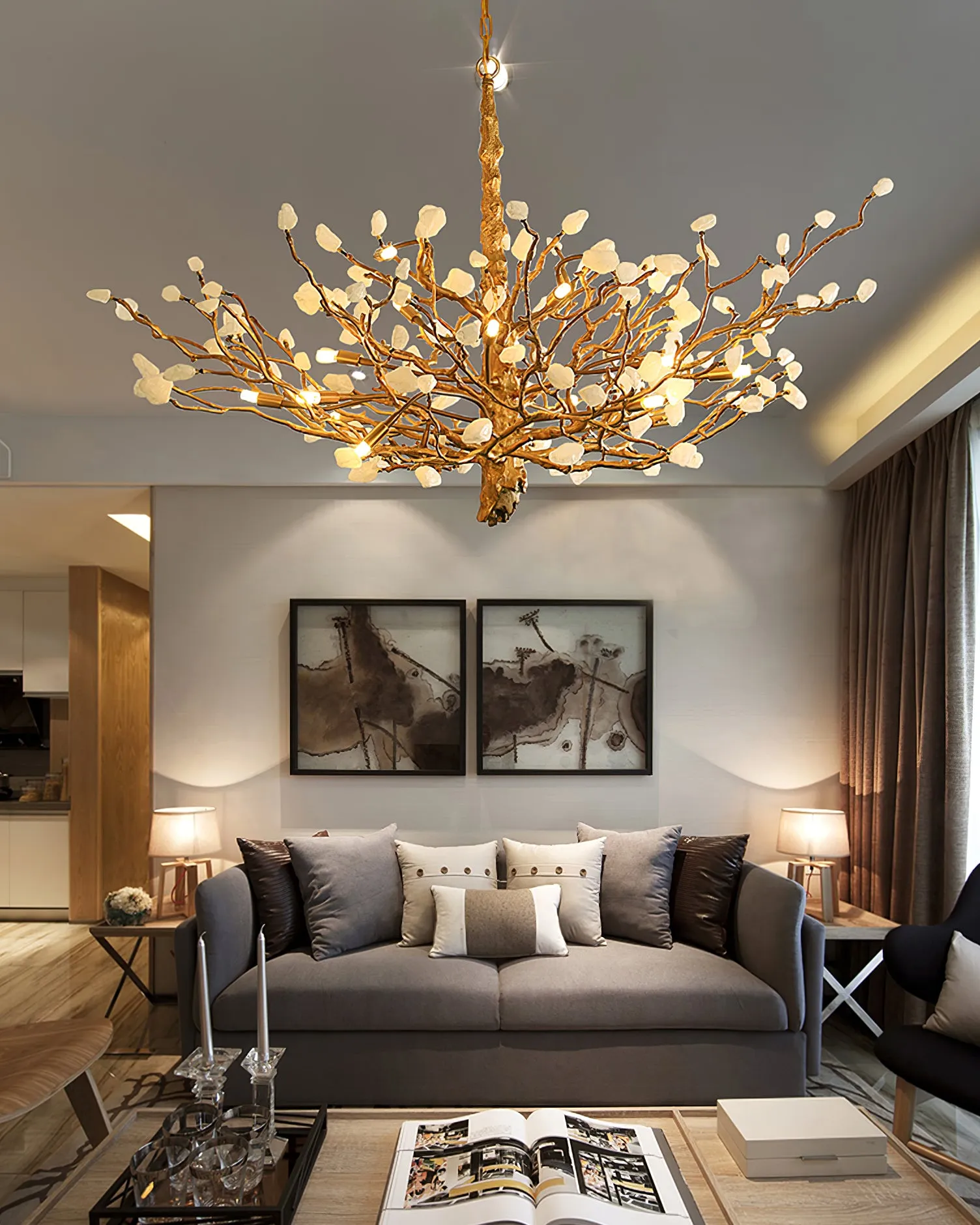 Gemstone Branch Chandelier