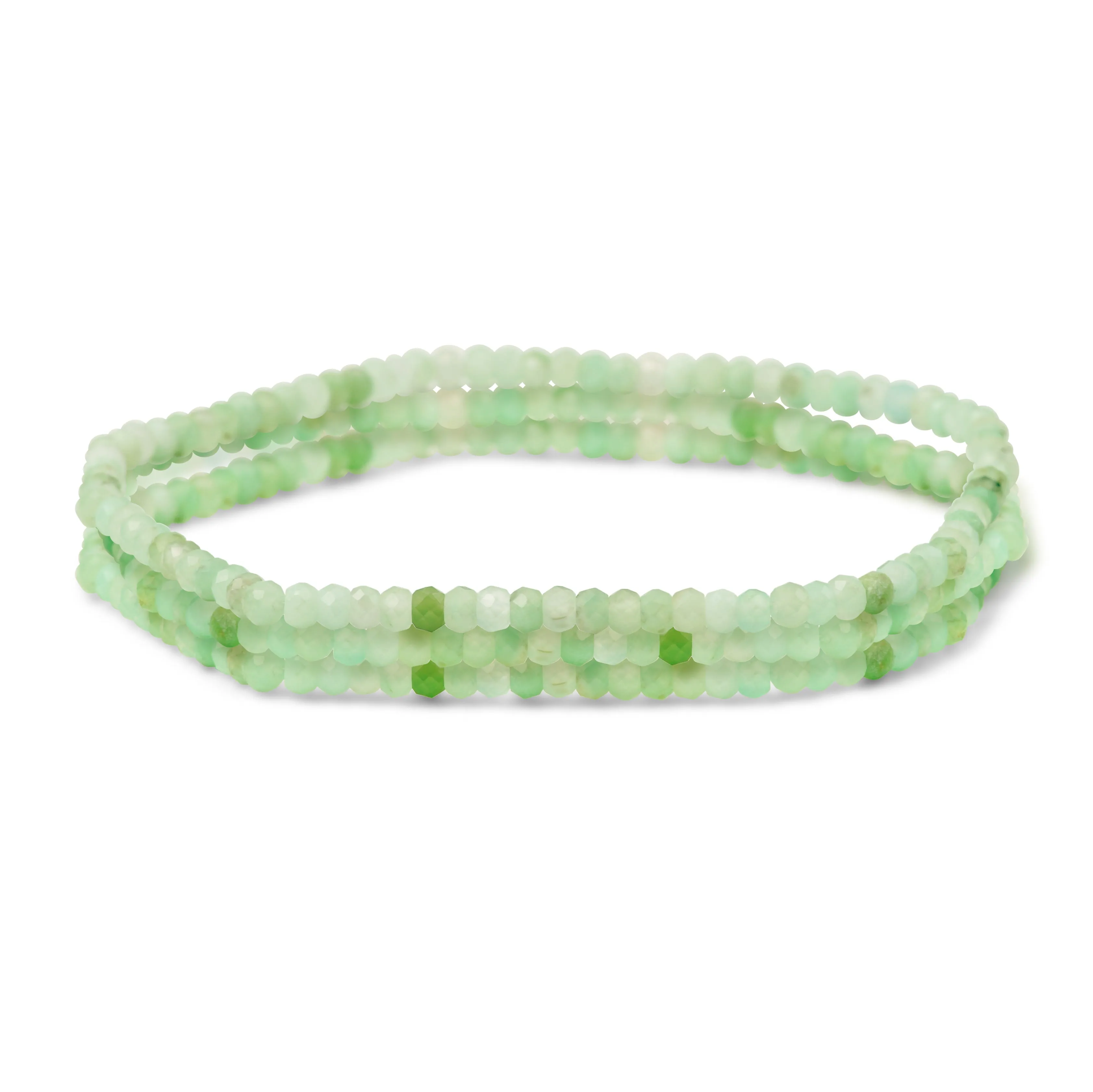 Genuine Ruby Zoisite Ombre Seed Beads Stretch Bracelet Set of 3 Strands