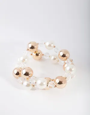 Gold Pearl Bracelet Pack