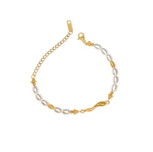 Gold Pearl Bracelet