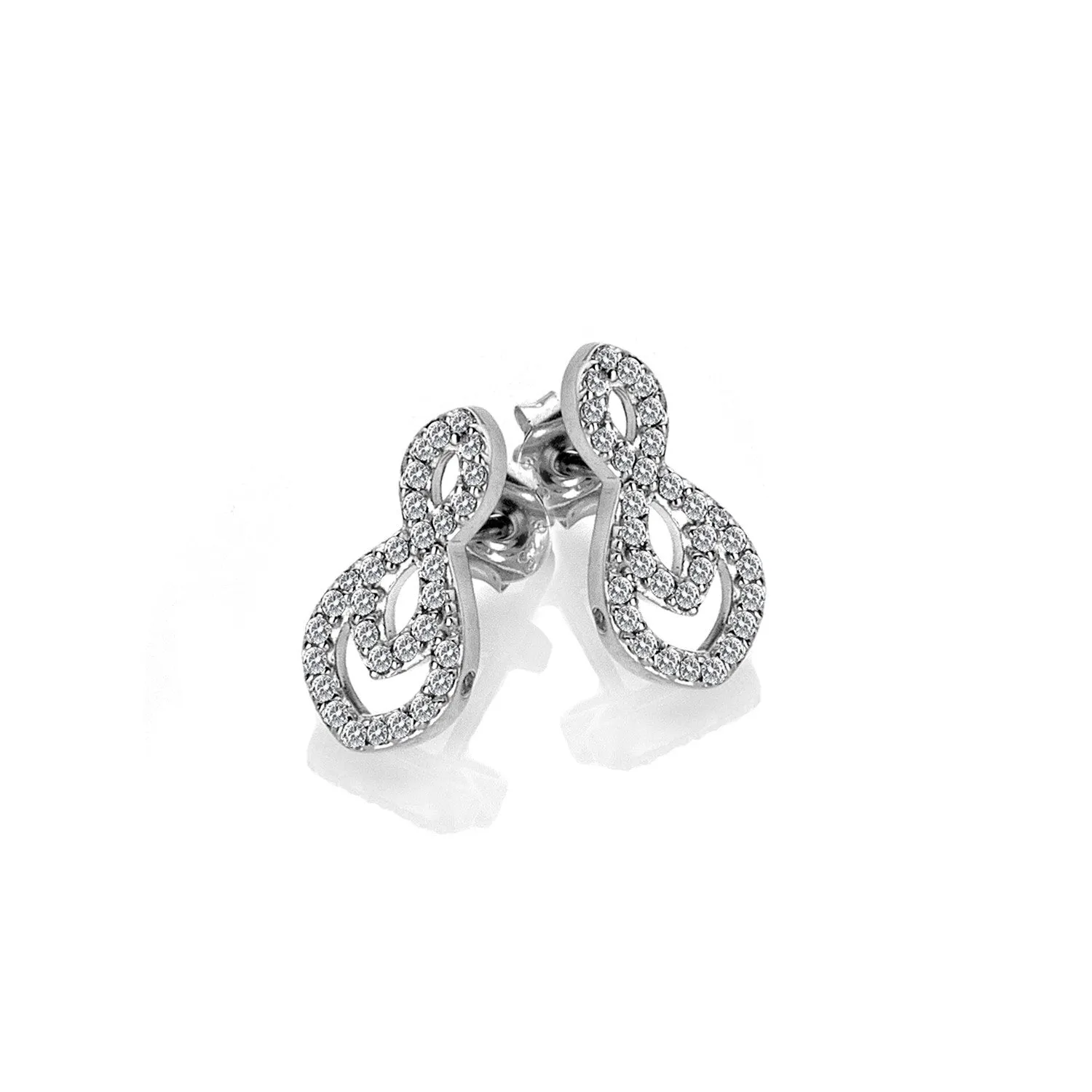 Hot Diamonds Silver White Topaz Earrings DE609