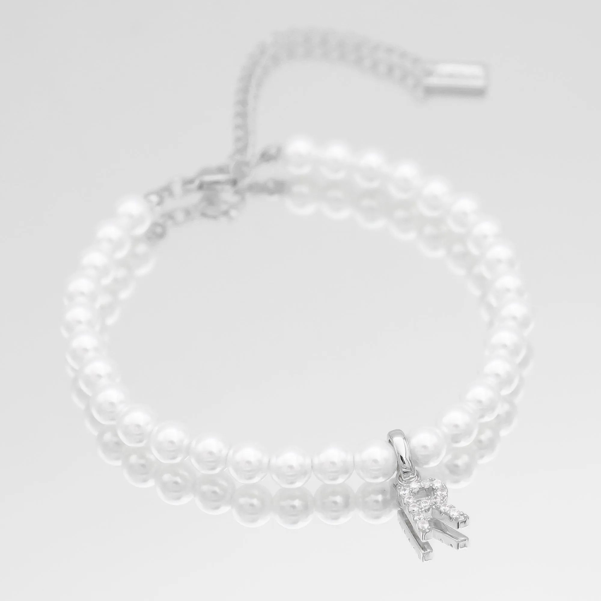 ICY Pearl Initial Bracelet