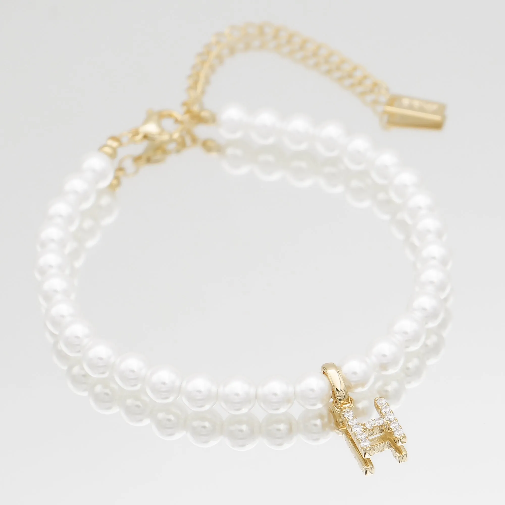 ICY Pearl Initial Bracelet