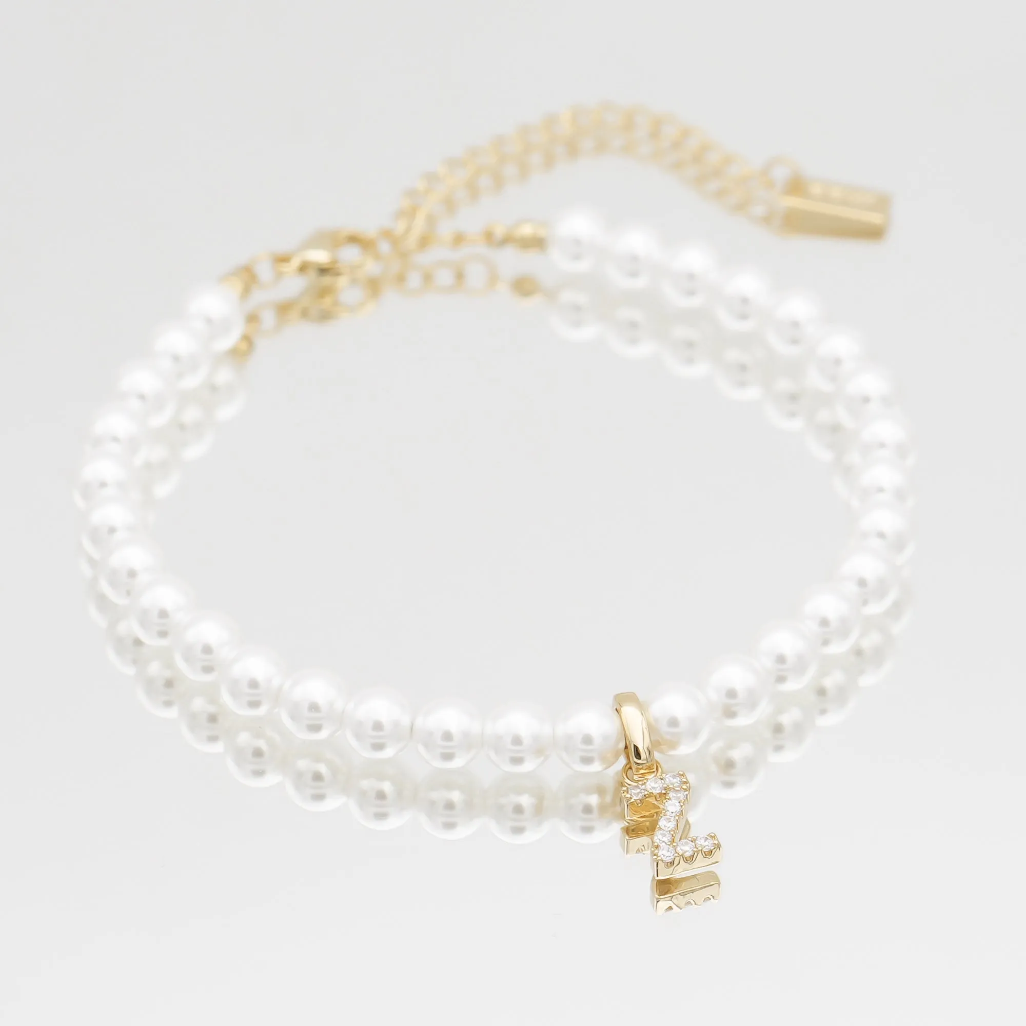 ICY Pearl Initial Bracelet