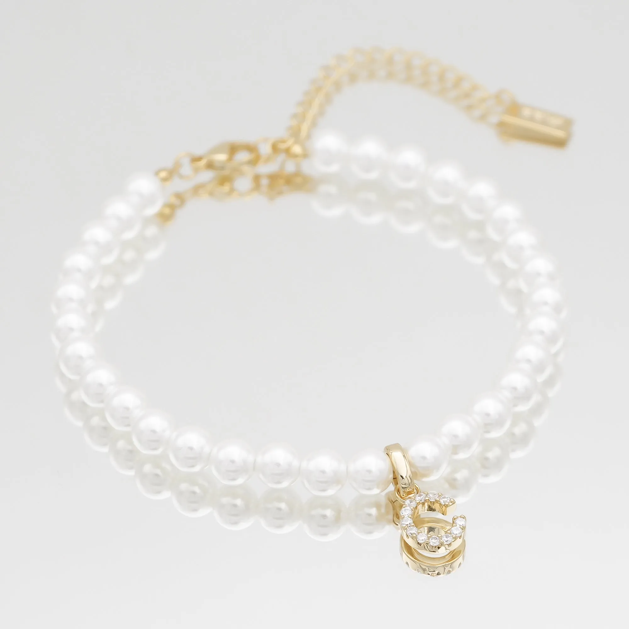 ICY Pearl Initial Bracelet