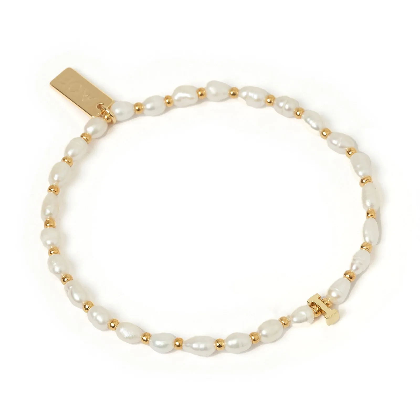 Initial Pearl Bracelet