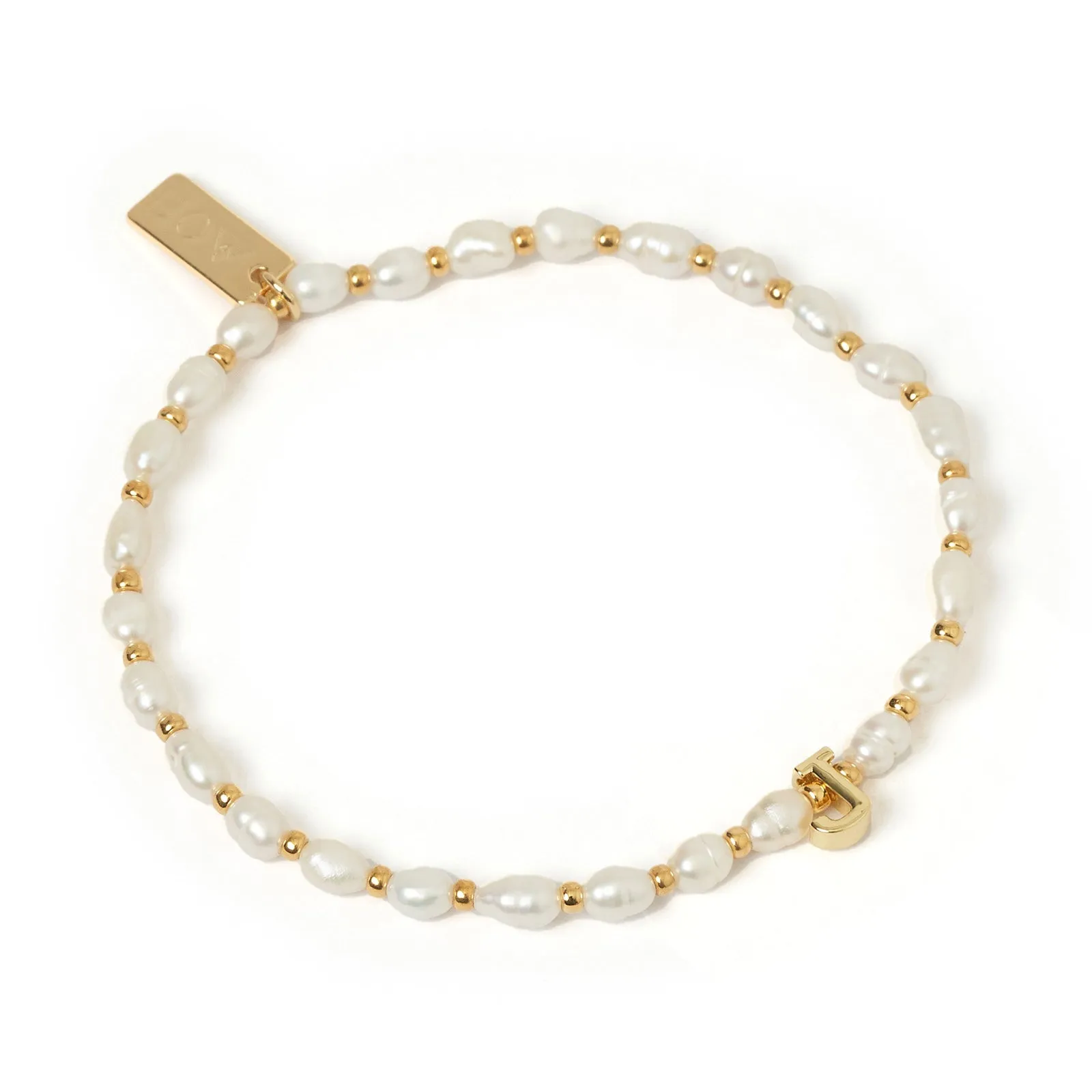 Initial Pearl Bracelet