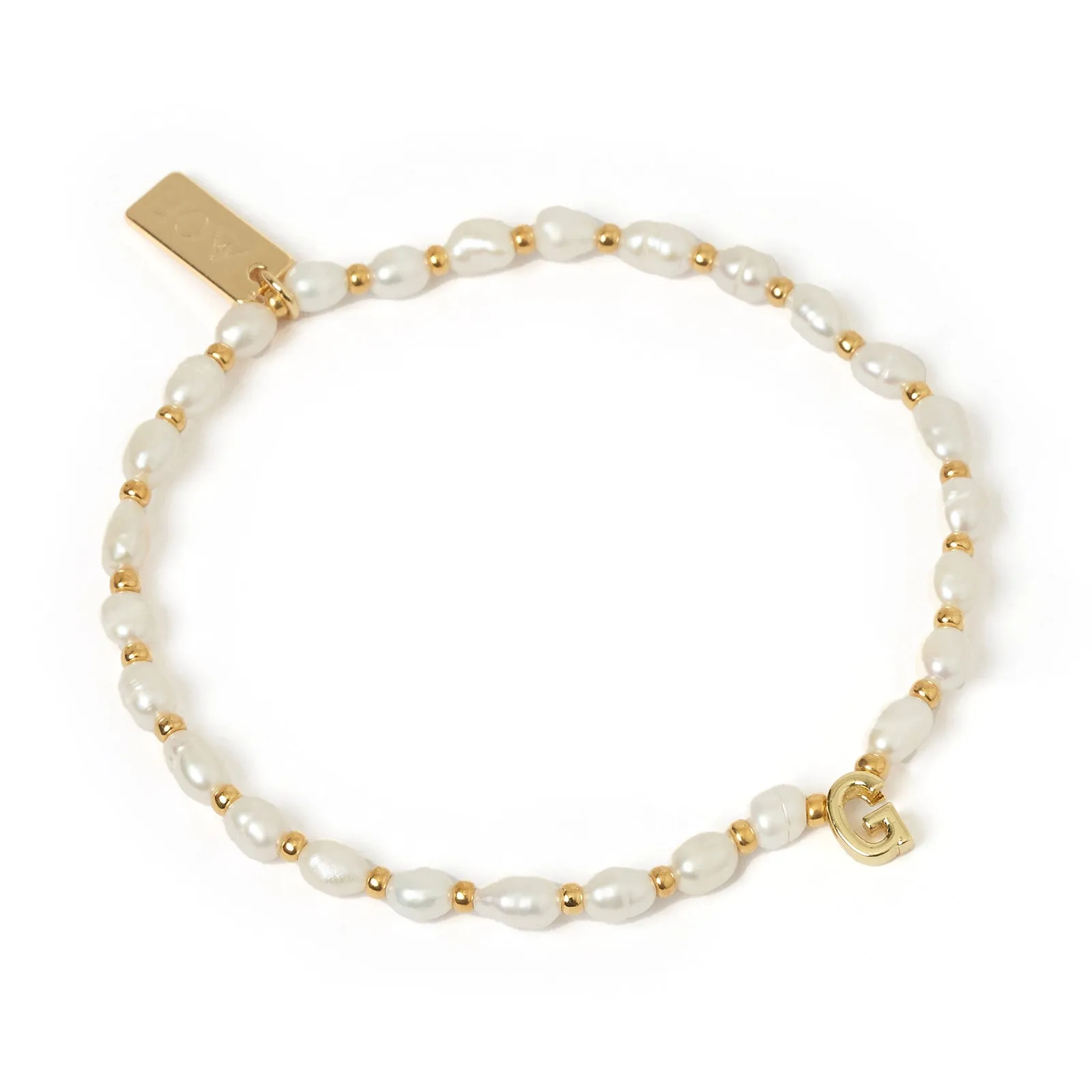 Initial Pearl Bracelet