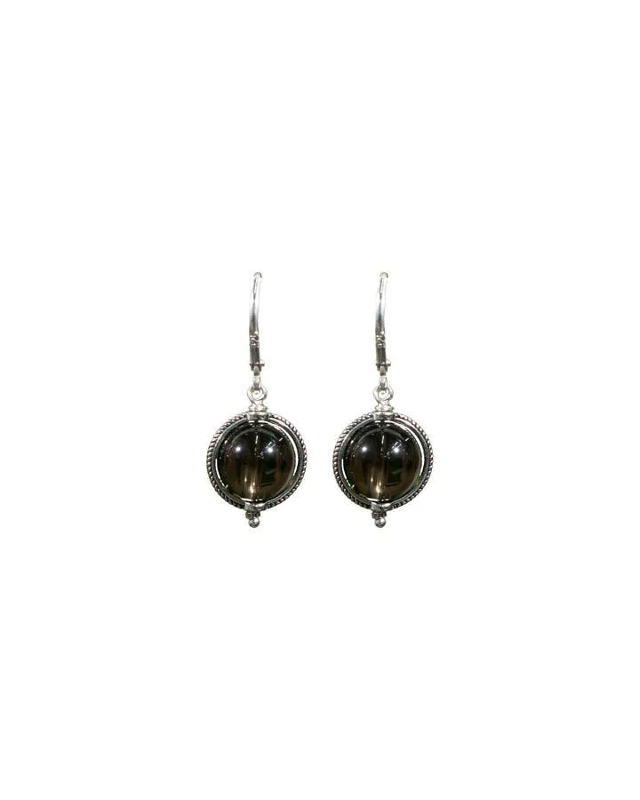 Karyn Chopik Smokey Topaz Drop Earrings