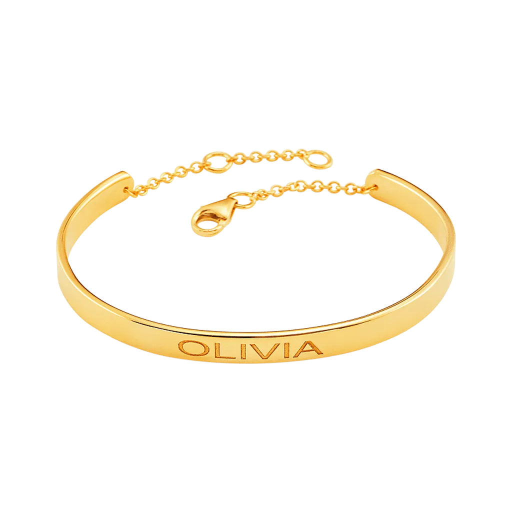 Kids Signature Engravable Cuff ID Bracelet