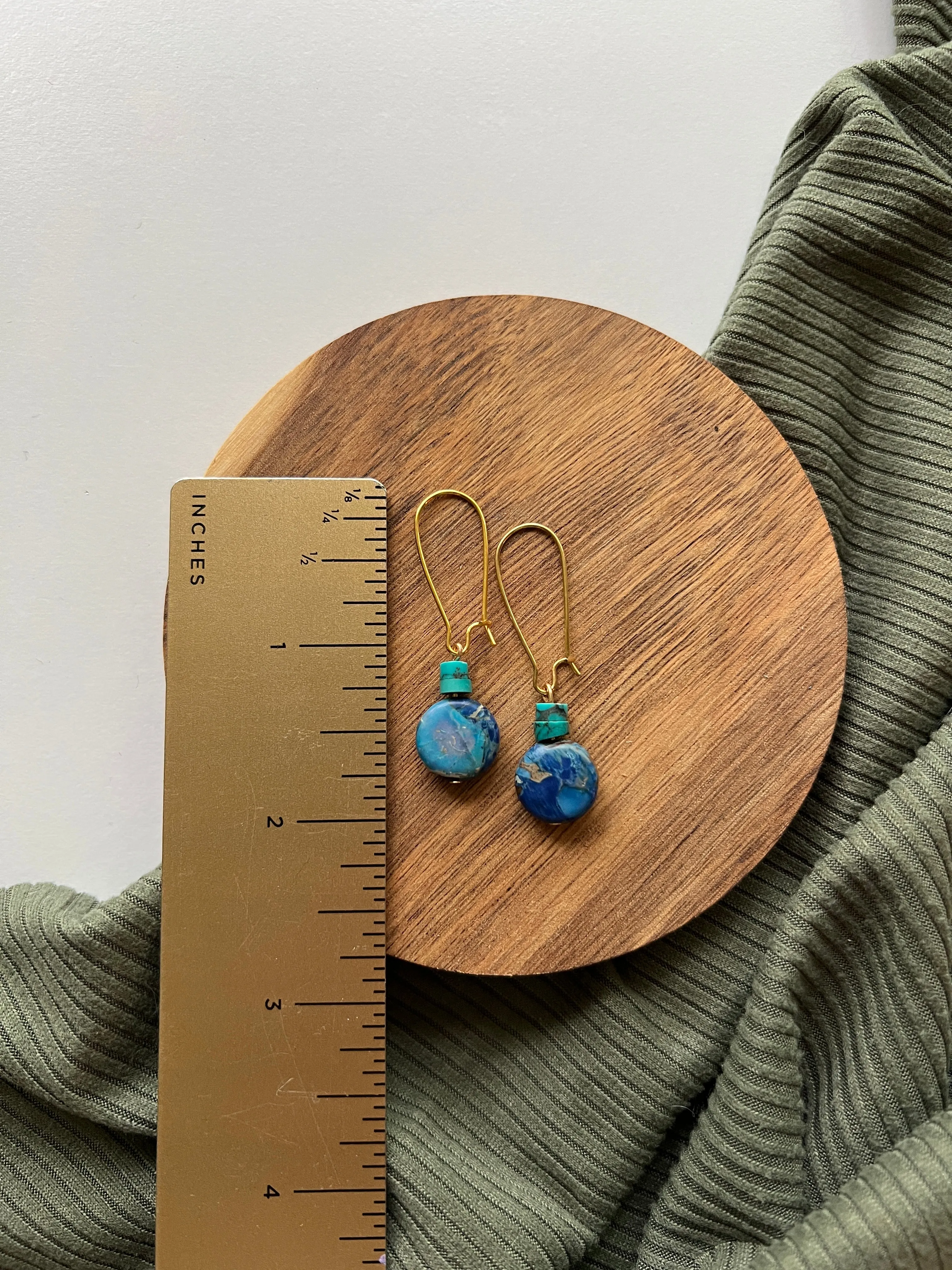 Lake | Ocean Jasper   Turquoise Earrings