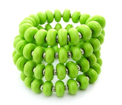 Lime Green Wrap Bracelet