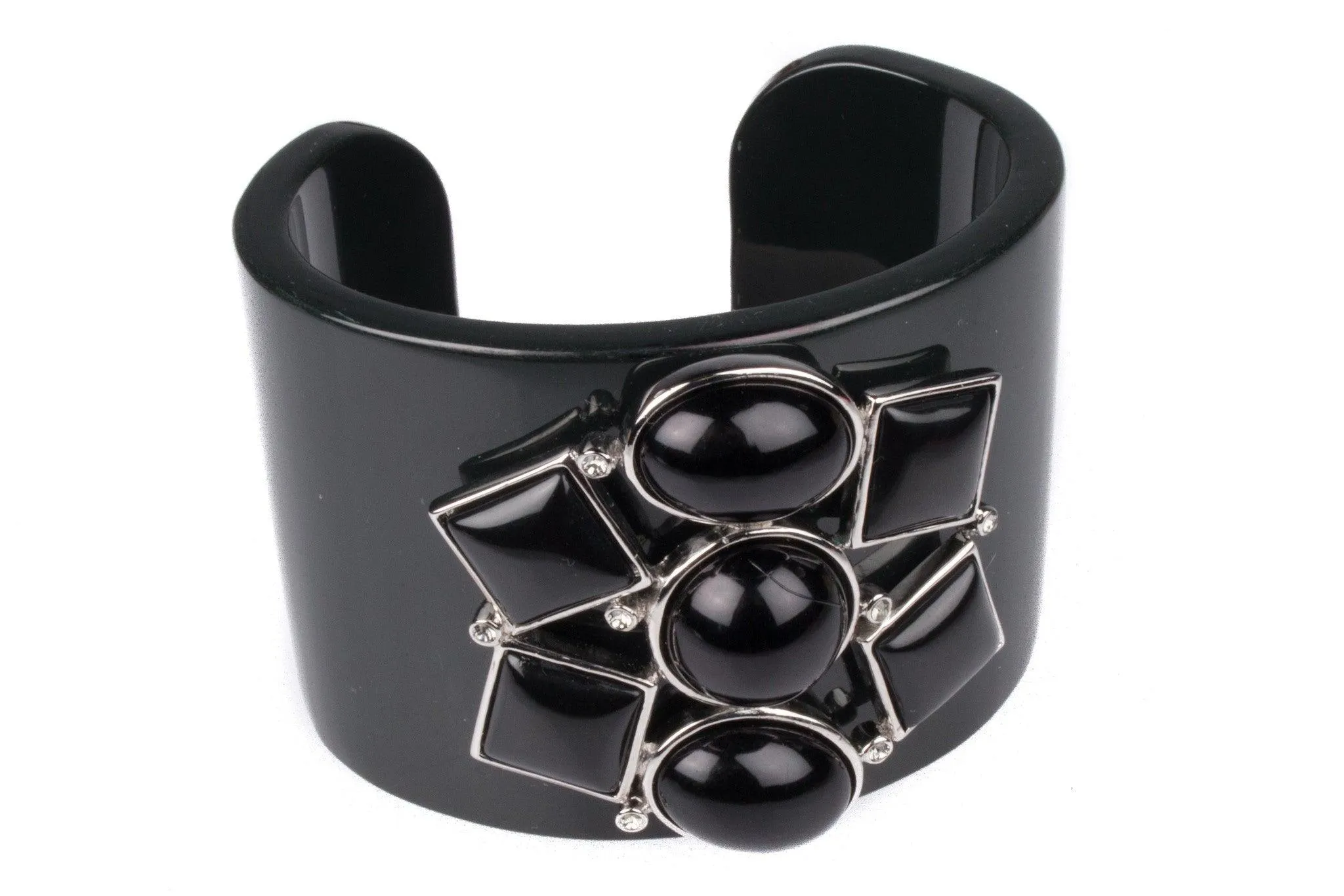 L.K Bennett plastic black and diamante cuff