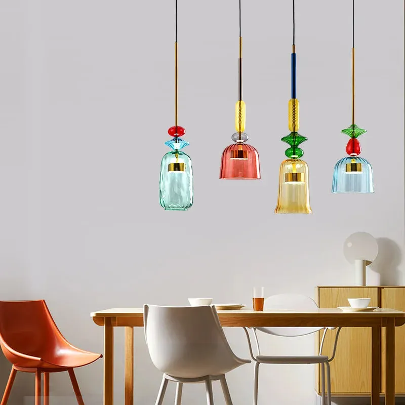 Mansion Nordic Glass Pendant Chandelier in Macaron Colors