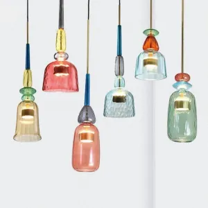 Mansion Nordic Glass Pendant Chandelier in Macaron Colors