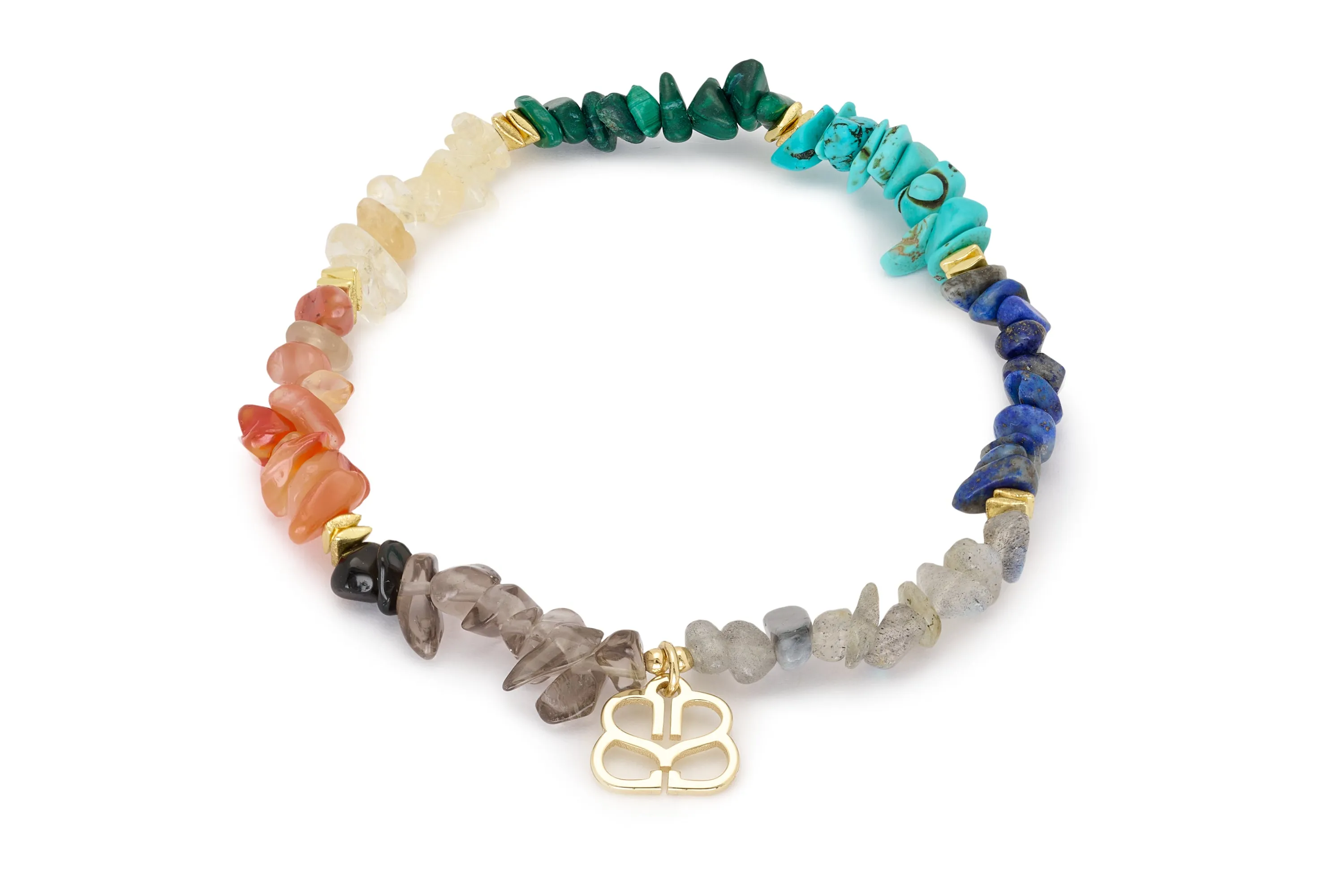 Margold 2 Layer Gemstone Bracelet Stack