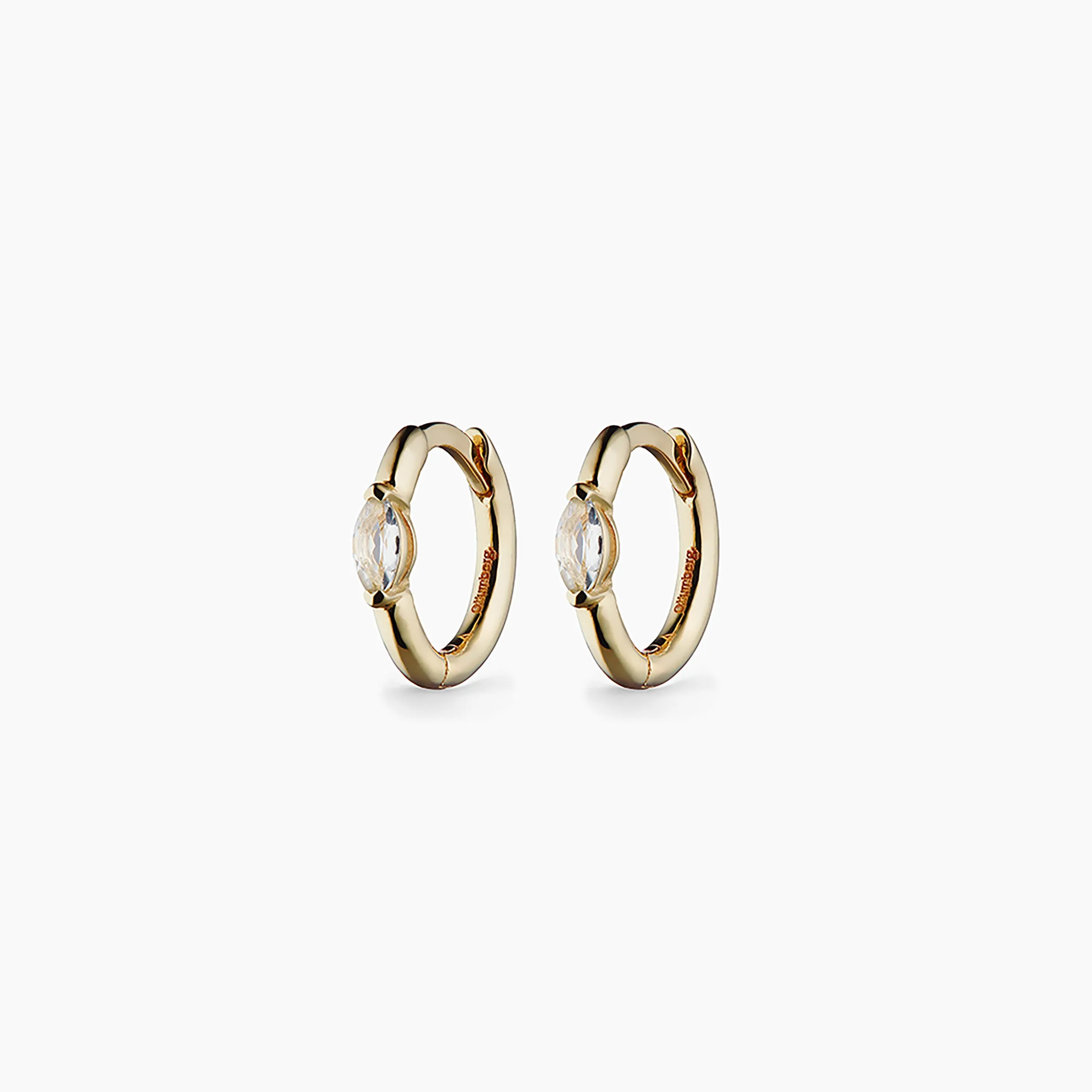 Marquise Huggie Hoops