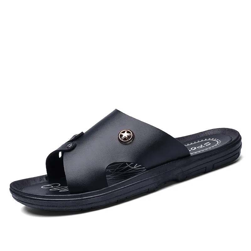 Men's Stylish Non-Slip Leather Beach Sandals