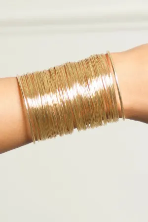 Metallic Gold Multi Strand Arm Cuff Bracelet