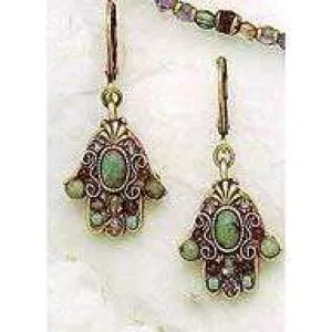 Michal Golan African Turquoise Hamsa Earrings