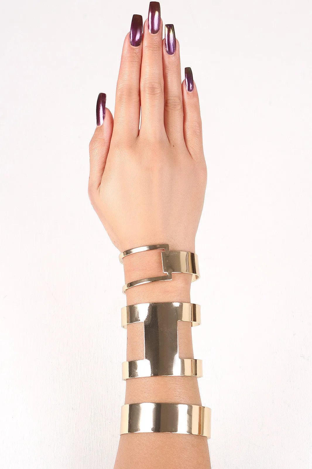 Modern Geometric Band Cuff Set