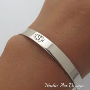 Monogram Engraved Bracelet