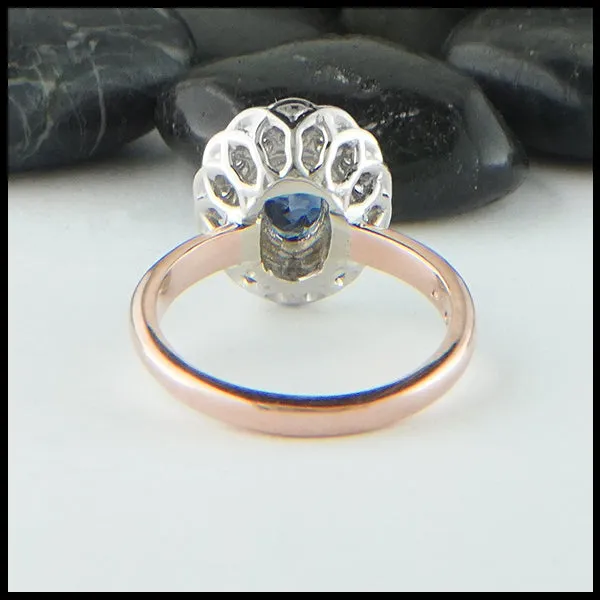 Montana Sapphire Halo Ring