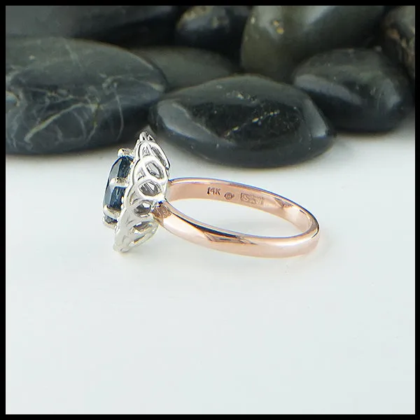 Montana Sapphire Halo Ring