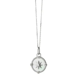 Mother of Pearl Mini "Adventure" Compass Charm