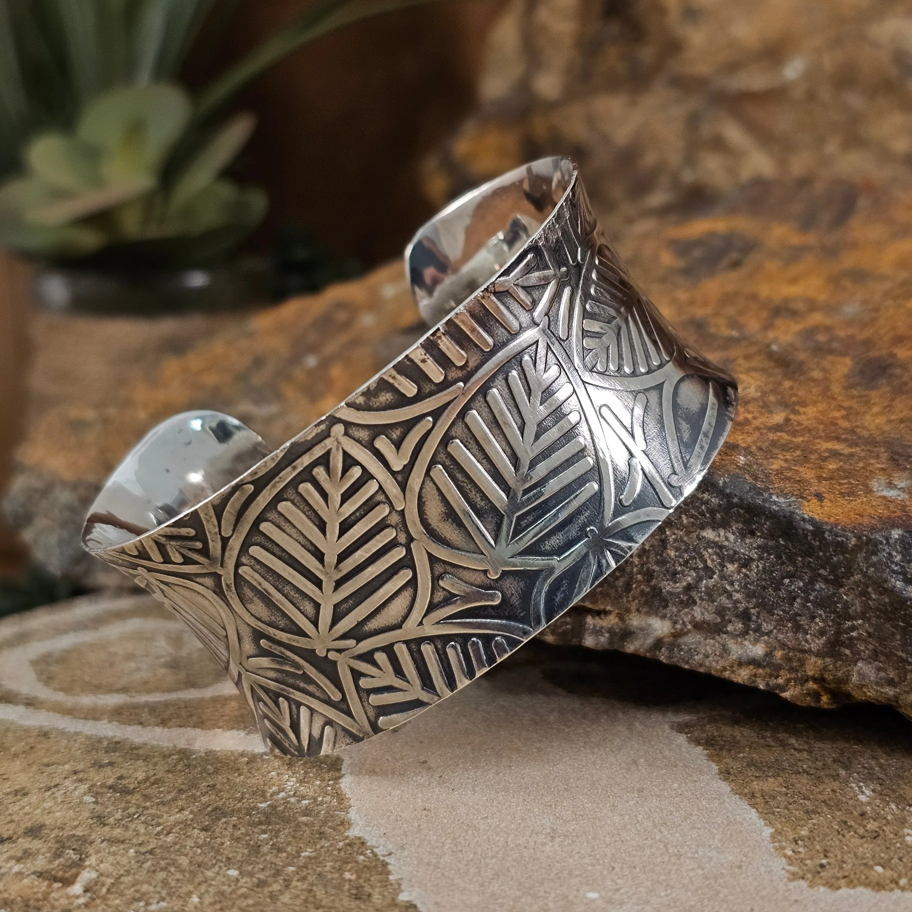 Navajo Sterling Silver Cuff Bracelet by Dave Rosales