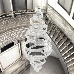 Neo-Baroque Crystal Rings Chandelier